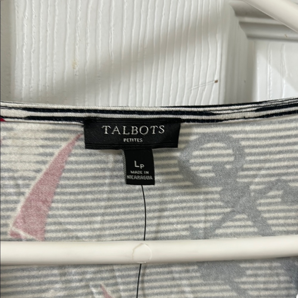 Talbots Petites Nautical Wrap Top - Picture 2 of 7
